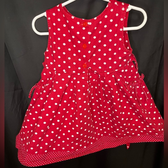 Red Polka Dot Daisy Dress Size 3T - Picture 7 of 8